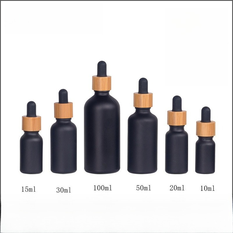 Juice Bottle Dropper - 2/5/10 Stück 5/10/15/20/30/50/100 ml mattschwarze Flasche
