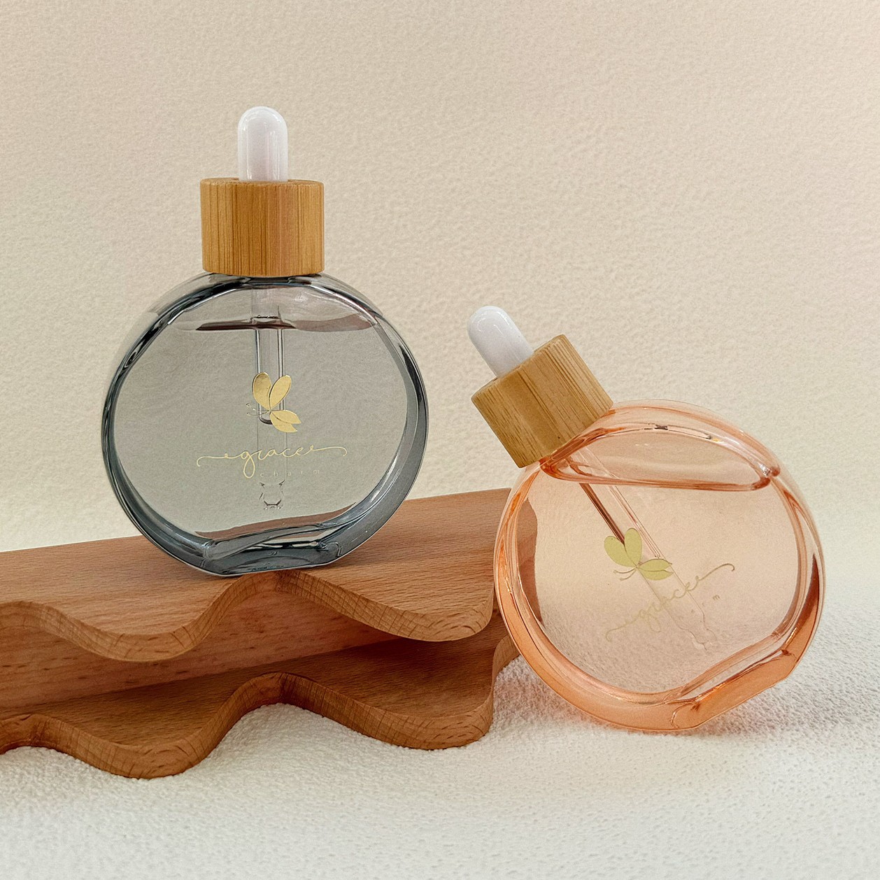 Juice Bottle Dropper - 70ml Glas-Tropfflasche mit Bambuskappe, Nachfüllbarer Behälter
