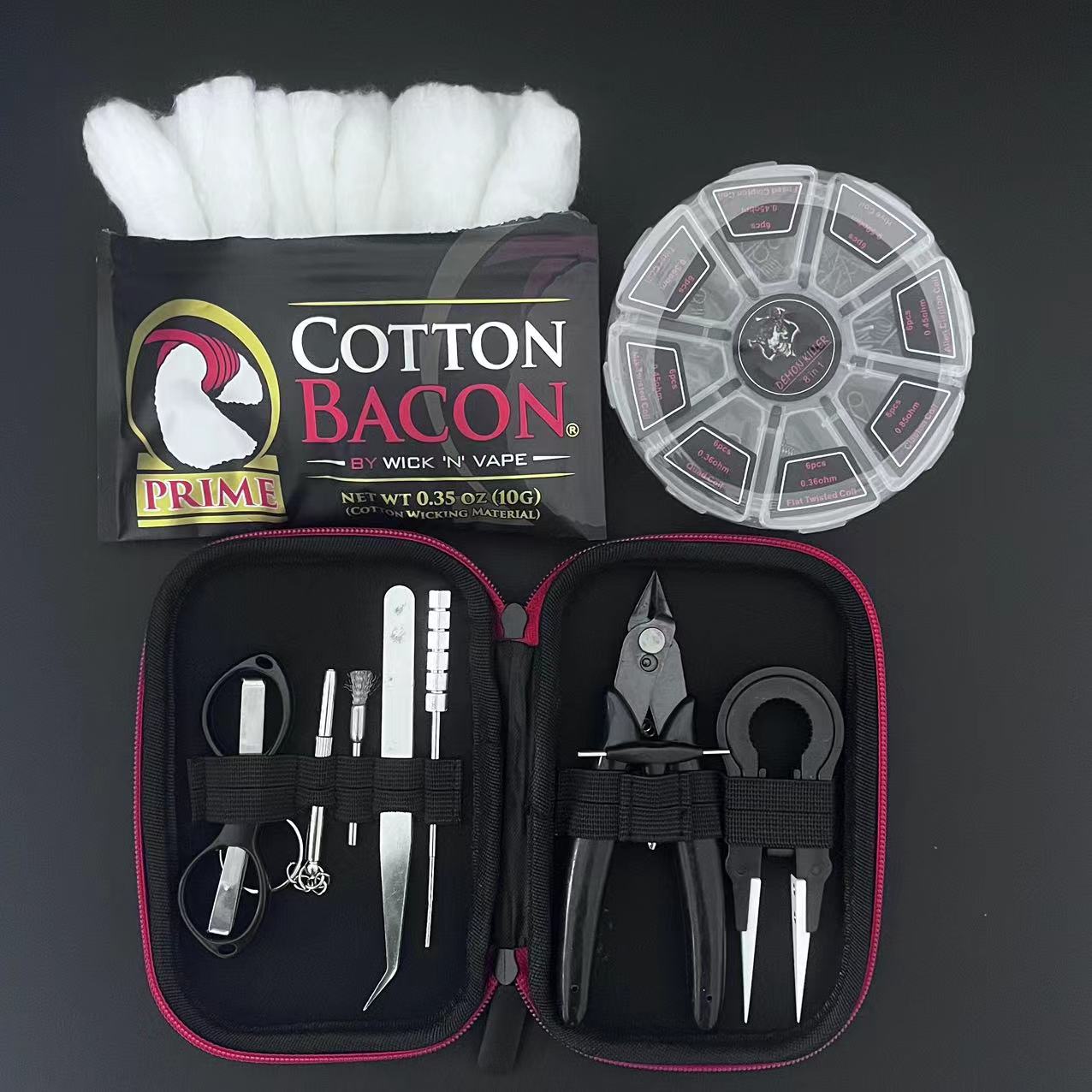 Clapton Wire Pre Built - Werkzeugset-Tasche, Keramik, Pinzette, Zange, Drahtband, Clapton-Spule,