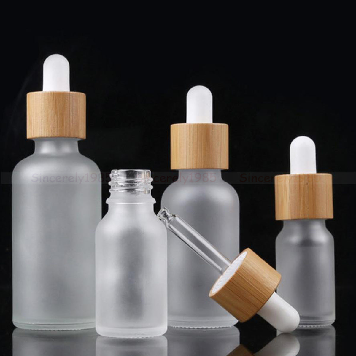 Juice Bottle Dropper - 5X 10X Mattierte Klare Weiße Glas-Tropfflaschen