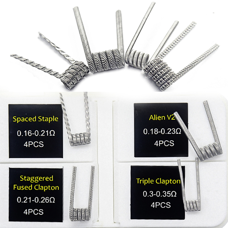 Clapton Wire Pre Built - 16 Stück NI80 Fused Clapton Vorgefertigte