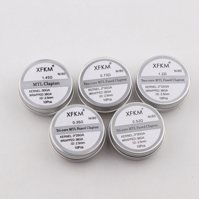 Clapton Wire Pre Built - NEUE XFKM 10 Teile/schachtel NI80/A1/SS316L MTL