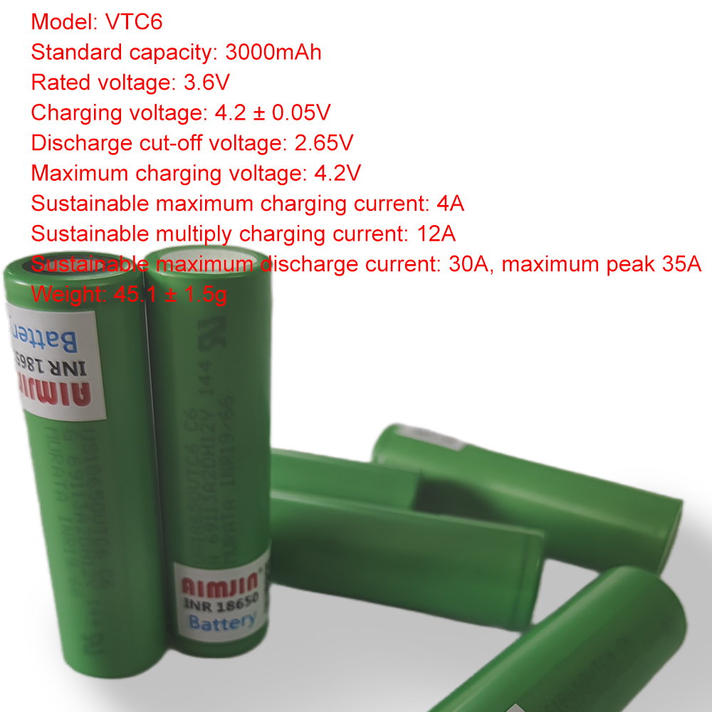 VTC6 18650 Akku 3000mAh 3,7V 3 – Vape Battery 18650 Bewertung und Preis