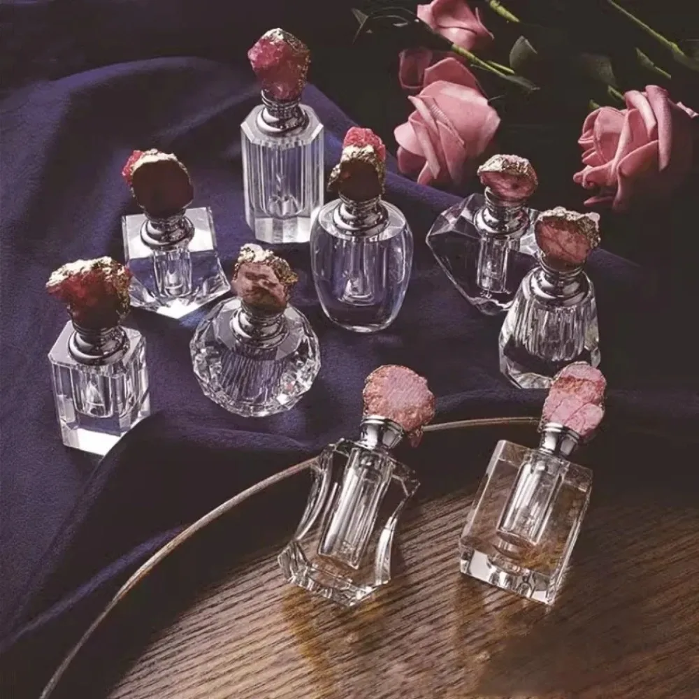 Vintage rosa Kristall ätherisc – Juice Bottle Dropper Bewertung und Preis